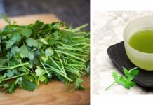 Parsley Tea to lighten skin blemishes